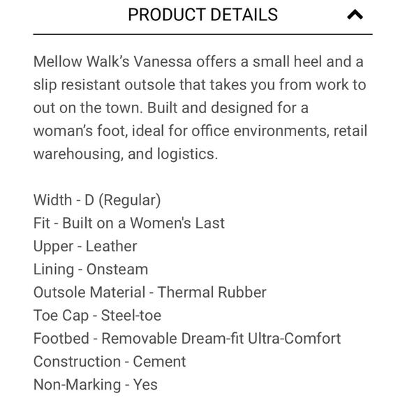 Mellow Walk Vanessa Slip On Shoes Steel Toe Heeled Woman's size 8 Black Leather - Picture 16 of 16